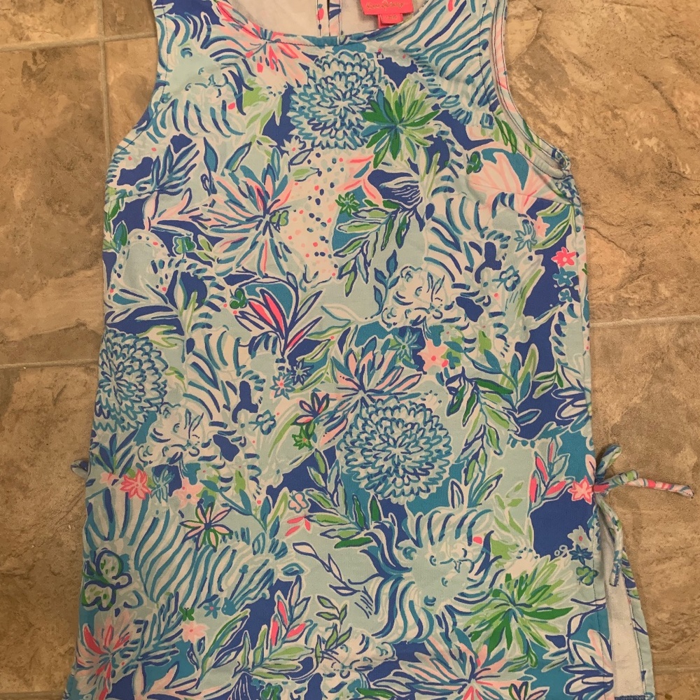 Lilly Pulitzer girls L 8-10 Tunic Top Multi Lion Around